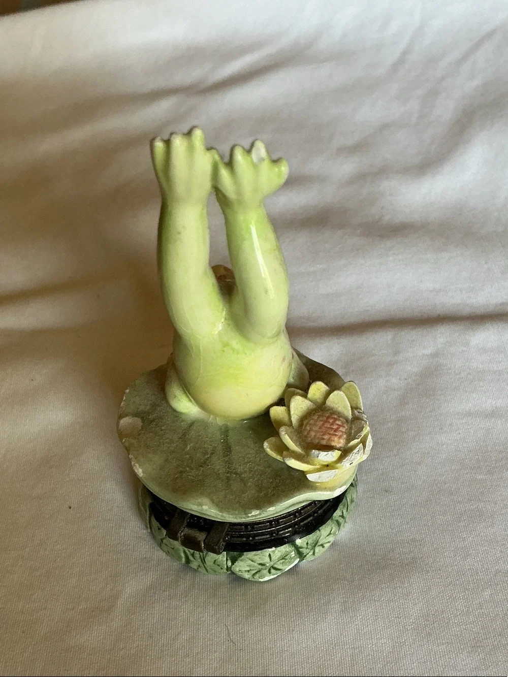 Mud Pie Green Ceramic Frog Trinket Dish